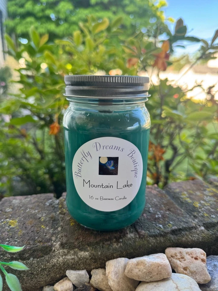 Velas de tarro de albañil perfumadas de cera de abejas totalmente naturales Bring on Nature de 16 oz Foto 2 de 4