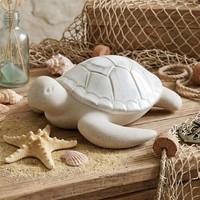 "Dekofigur \"SchildkröTe\" Aus Porzellan, 22X21 Cm, Turtle Figur, Maritime Deko"