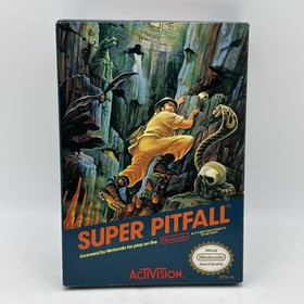 Super Pitfall NES Nintendo In Box + Dust Cover & Foam No Manual - CLEAN TESTED