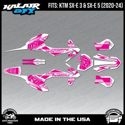 Graphics Kit for KTM Electric Mini SX-E5 SX-E3 (2020-2024) Rugged-Magenta Shift