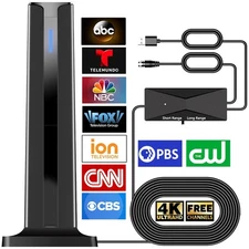 6000 Miles 1080P 4K Upgraded TV Antenna Digital HD Antena Indoor HDTV Long Range