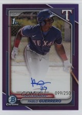 2024 Bowman Chrome Prospect Purple Refractor 99/250 Pablo Guerrero Auto 1d59