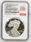 1776 2026 W Proof $1 American Silver Eagle NGC PF69UCAM Liberty Bell Privy