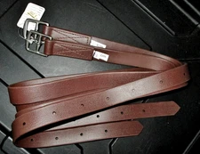EquiRoyal Biothane synthetic English Stirrup Leathers-Brown- 1 x 54 size Adult