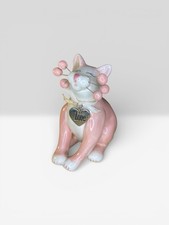 VTG 2004 WhimsiClay Love Cat Amy Lacombe Willlitts Designs Pink Signed 3.25  