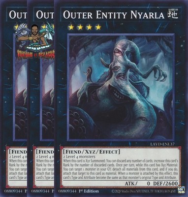 Yugioh! 3x Outer Entity Nyarlag LAVD-ENL37 Common 1st Ed NM