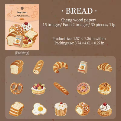 30 Stck. Niedliche Hobby Lifestyle Kaffee Reise Aufkleber Sammelalbum Junk Journal