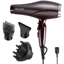 2000 Watt Hair Dryer, Negative Ionic Blow Dryer with Diffuser Concentrator Co