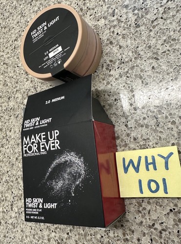 Make Up For Ever HD Skin Twist & Light Loose Powder 2.0 MED. .2oz/8G FULL SZ $45 - Picture 6 of 20