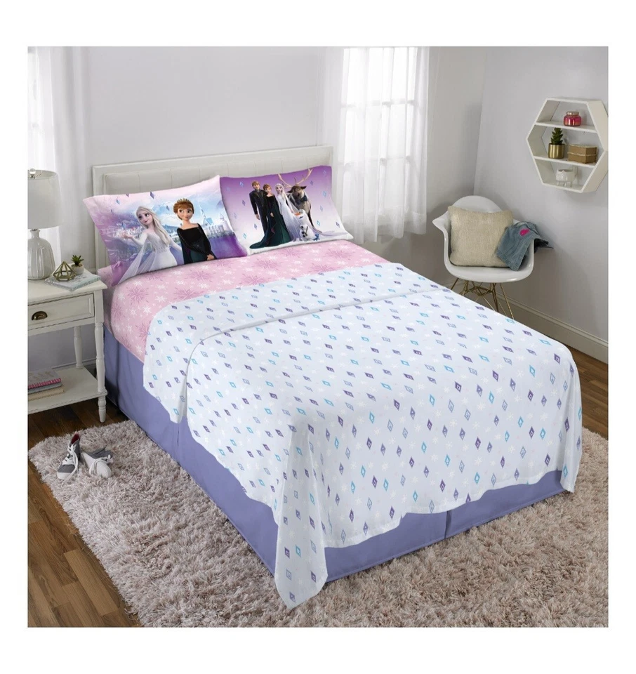 Juego de sábanas de microfibra tamaño completo de 4 piezas Disney Frozen - TOTALMENTE NUEVO  Foto 4 de 4