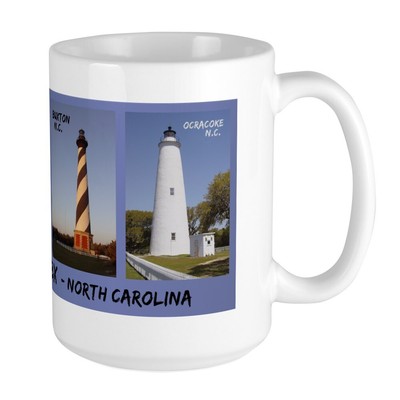 CafePress Obx Lighthouses Large Mug Mugs Large Mug (342034202)