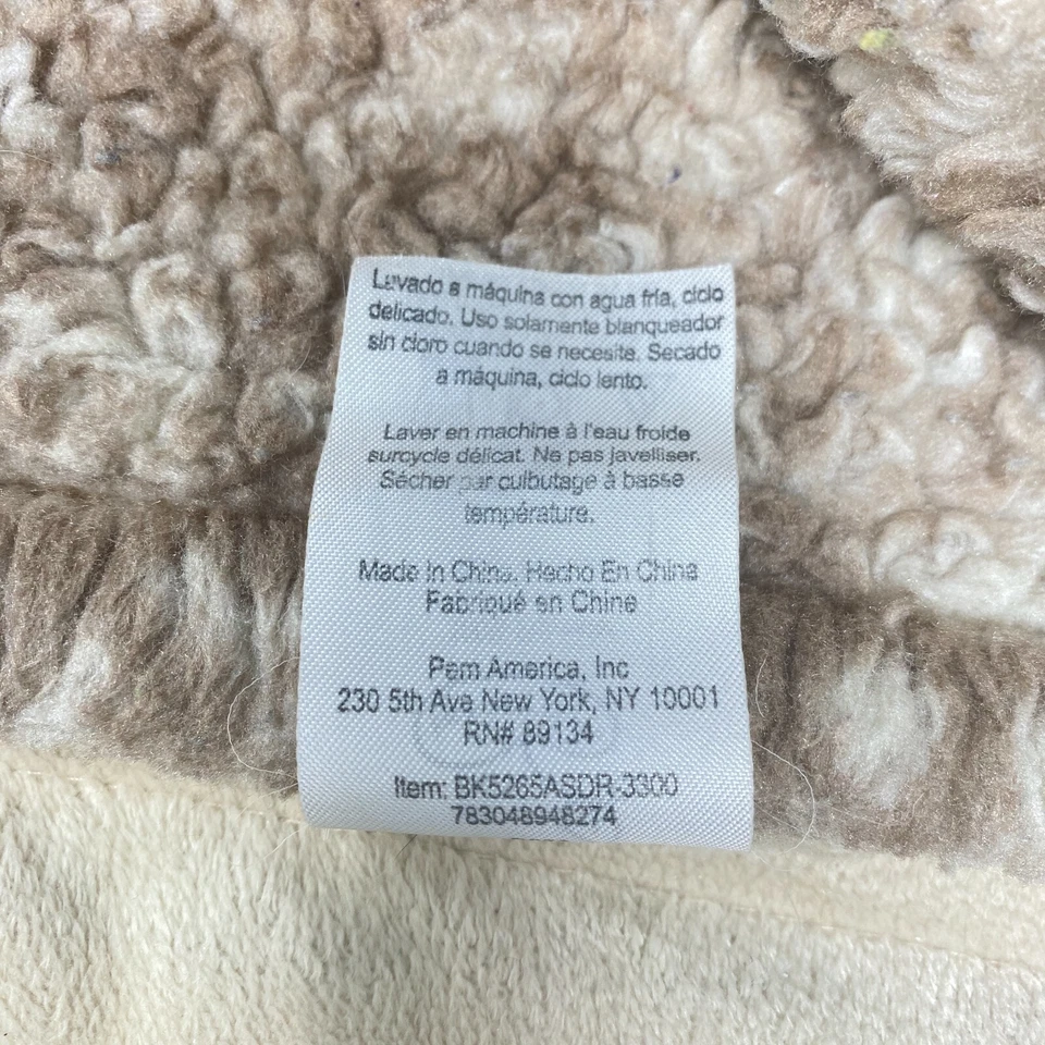 Beansprout коричневый Baby одеяло белый лохматый мех желтовато-коричневый бархат безопасности милый 29 x 30 - Изображение 4 из 4