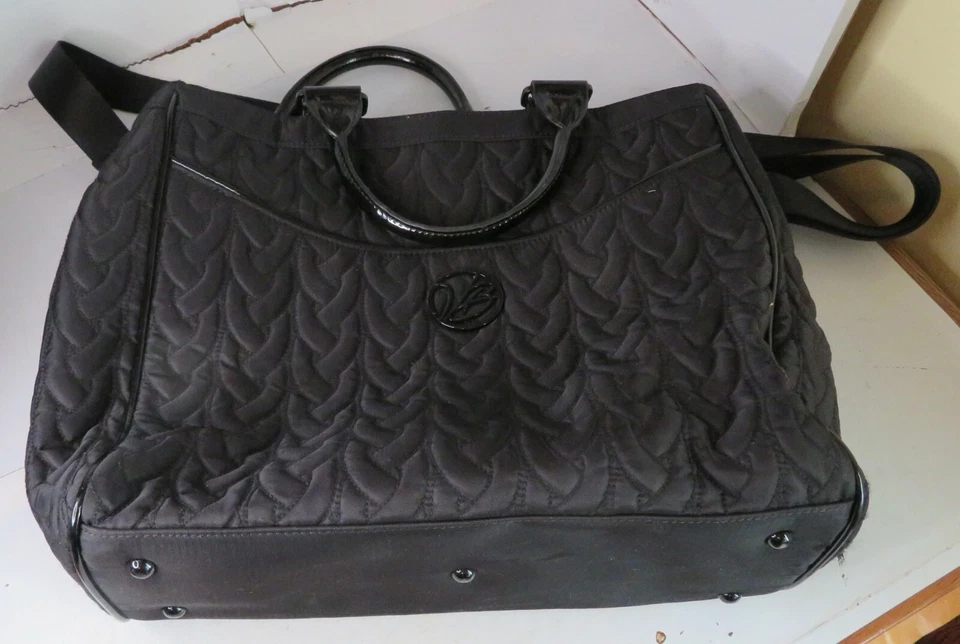 Vera Bradley? 便携式电脑旅行包 托特包 随身携带 黑色绗缝公文包 行李箱 — 第 2/4 张图片