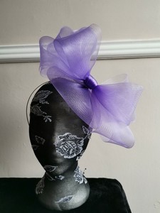 Lilac Pale Purple Fascinator Millinery Burlesque Headband Wedding