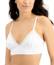 Jenni On Repeat Wide Lace Trim Bralette Set of 2 White Womens Medium Lounge Bra