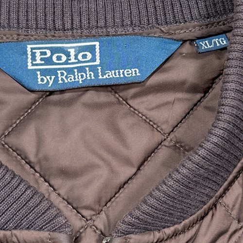 Vintage Polo Ralph Lauren Calf Skin Leather Quilted Shooting Vest Mens XL - Picture 10 of 10