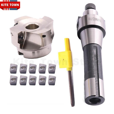 R8 FMB22 Arbor 400R-63-22-4T Face End Mill Shell Cutter + 10Pcs APMT1604 Inserts