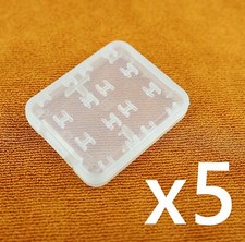 5-PACK SD MMC Micro SD TF Memory Card Cases Storage Box Transparent Plastic Case