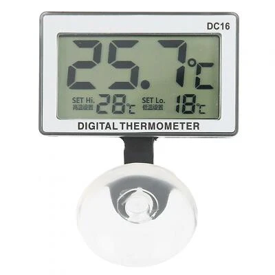 MARKENLOS Aquarium Thermometer Digital Temperatur Anzeige Messer Wasserdicht mit Saugnapf