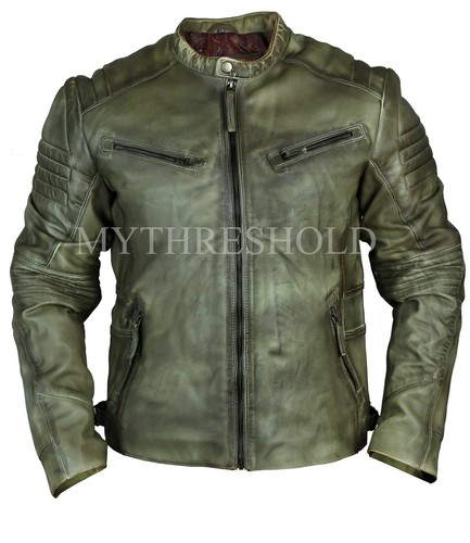Men's Real Lambskin Leather Biker Jacket - Slim Fit Motorcycle Style, Sizes 40-52, Black