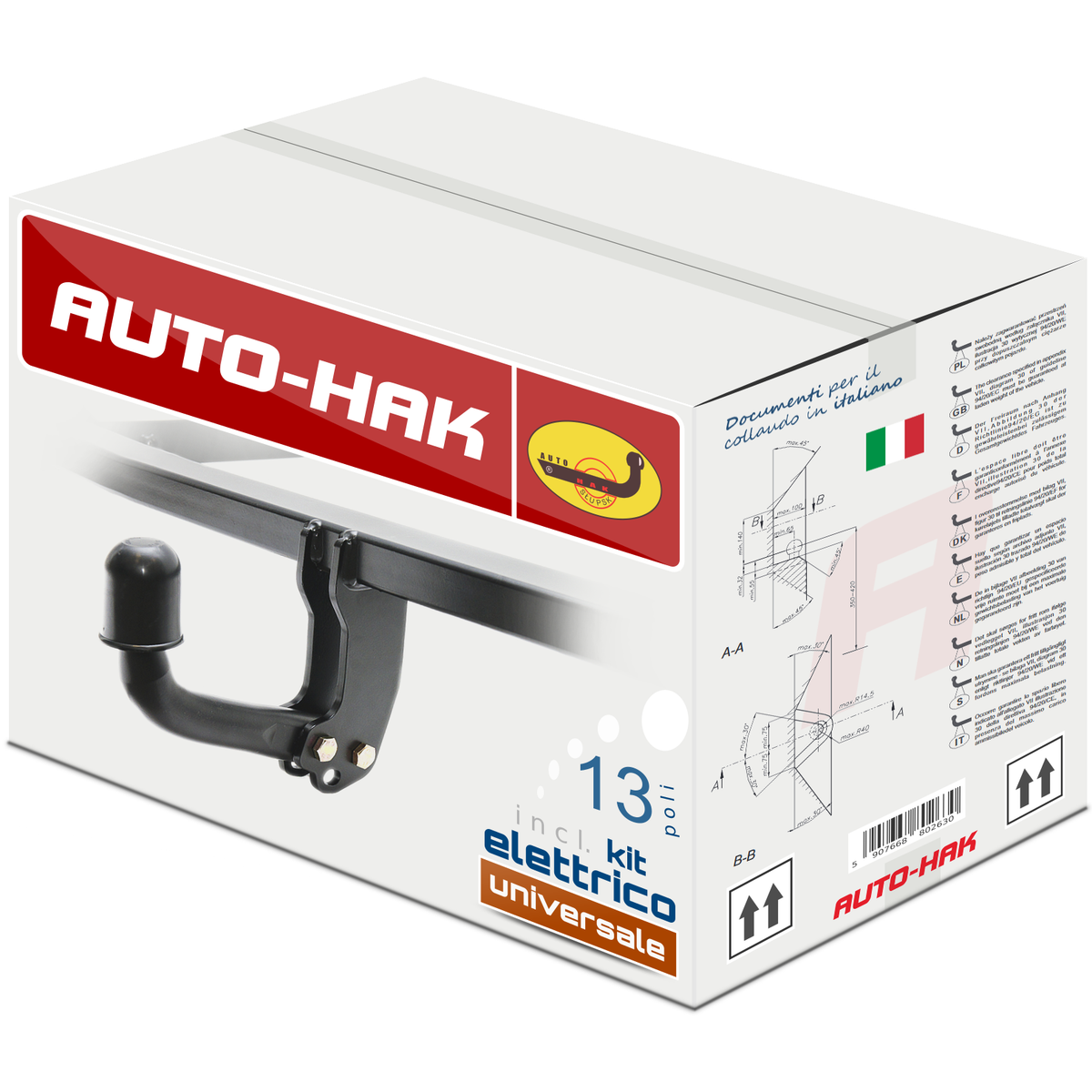 Gancio Di Traino Fisso Per Fiat Punto II - Omologato, D 6.4kN, Con Kit Elettrico 7 Poli Universale - Foto 14