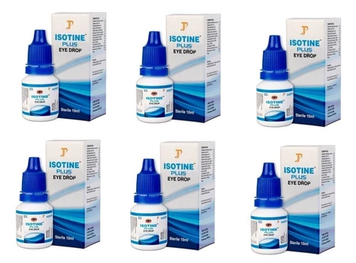 6 X ISOTINE PLUS EYE DROPS Exp 2026 Cataract glaucoma macular degeneration