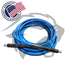 50FT 3000PSI 1/4" CARPET CLEANING HIGH PRESSURE SOLUTION HOSE BLUE STEEL BRAIDED