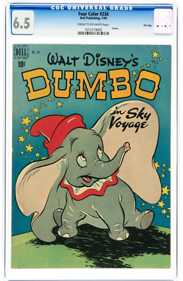 Dumbo 🔥Dumbo in Sky Voyage- Dell Four Color Comics #234 1949- Walt