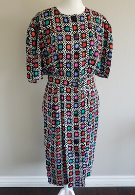 vintage dresses winter Plaid Wool Dress  Vintage Long Sleeve Winter Midi