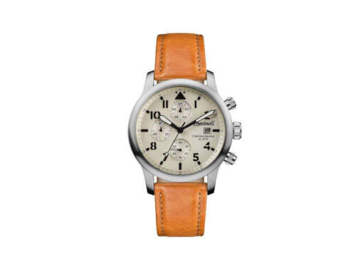 Ingersoll 1892 Hatton Automatic Watch, 46 mm, Beige, Leather strap, I01501 - Picture 1 of 8