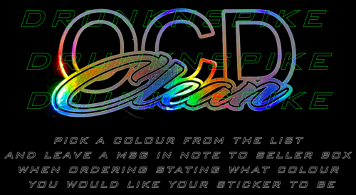 OCD Clean Funny Car Bumper Sticker Decal Dub Euro Jdm Dtm Chopped Oil Slick  - Afbeelding 1 van 1