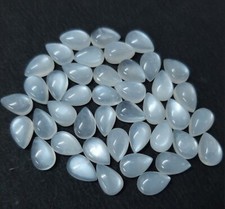 WHOLESALE NATURAL WHITE MOONSTONE CABOCHON PEAR SHAPE LOOSE GEMSTONE