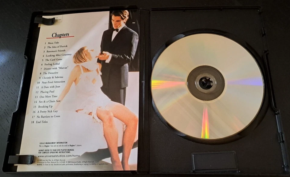 American Psycho (Unrated Version) -  Region 1 - DVD - VGC+ Free Tracked Postage - Image 4 of 4