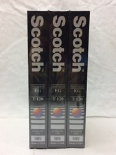 Scotch VHS Tapes 3 Pack New In Original Packaging Video Cassette