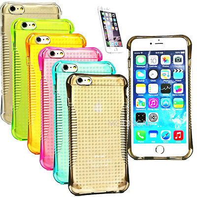Soft Slim Rubber Transparent Clear GRIP Bumper Case Cover For iPhone  6Plus