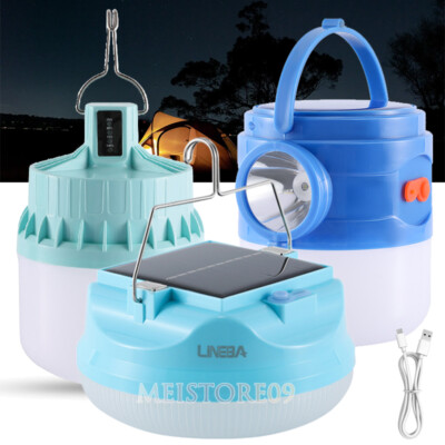 150W Solar Power LED Torch USB Rechargeable Light Outdoor Camping Tent Lamp Bulb