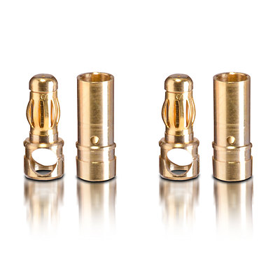 Goldkontakt Verbinder Stecker Buchse 3.5 mm 2 Paar partCore 100154