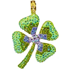 Kirks Folly Enchanted Four Leaf Clover Magnetic Enhancer goldtone