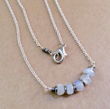 NEW RAINBOW MOONSTONE SILVER 925 SUNDANCE CHARM HANDMADE ARTISAN NECKLACE