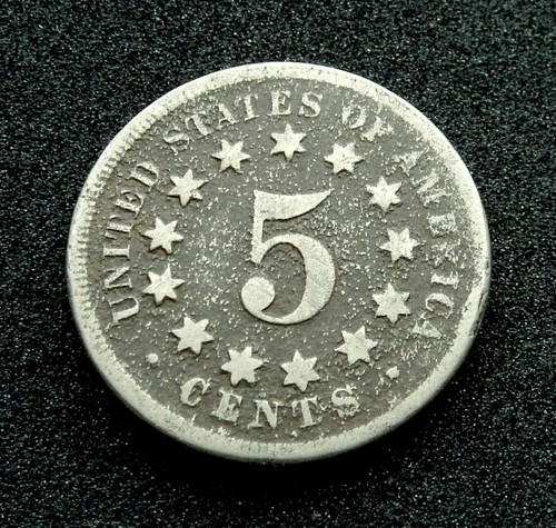1868 Shield Nickel 5 Cents. - Picture 2 of 2