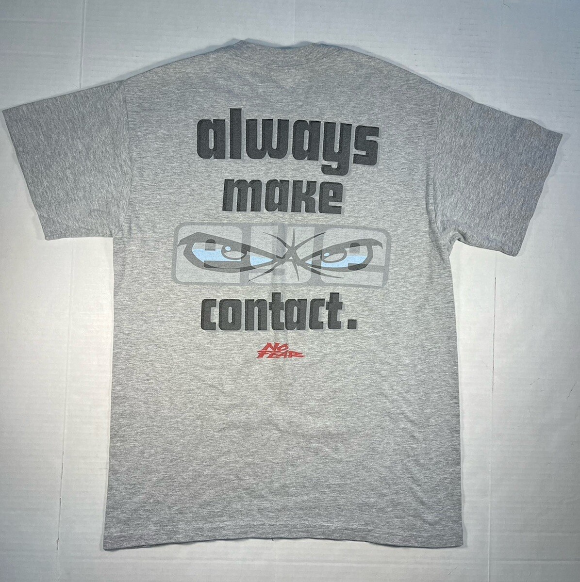 極フェード90s XL NO FEAR メッセージ vtg Tシャツ sk8 Vintage 90s No Fear Skater T-shirt Size XL Living With