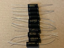 10pc Electrolytic Capacitor Axial BIPOLAR 2000hr 105℃ 25uF 100V 10x24 Supertech