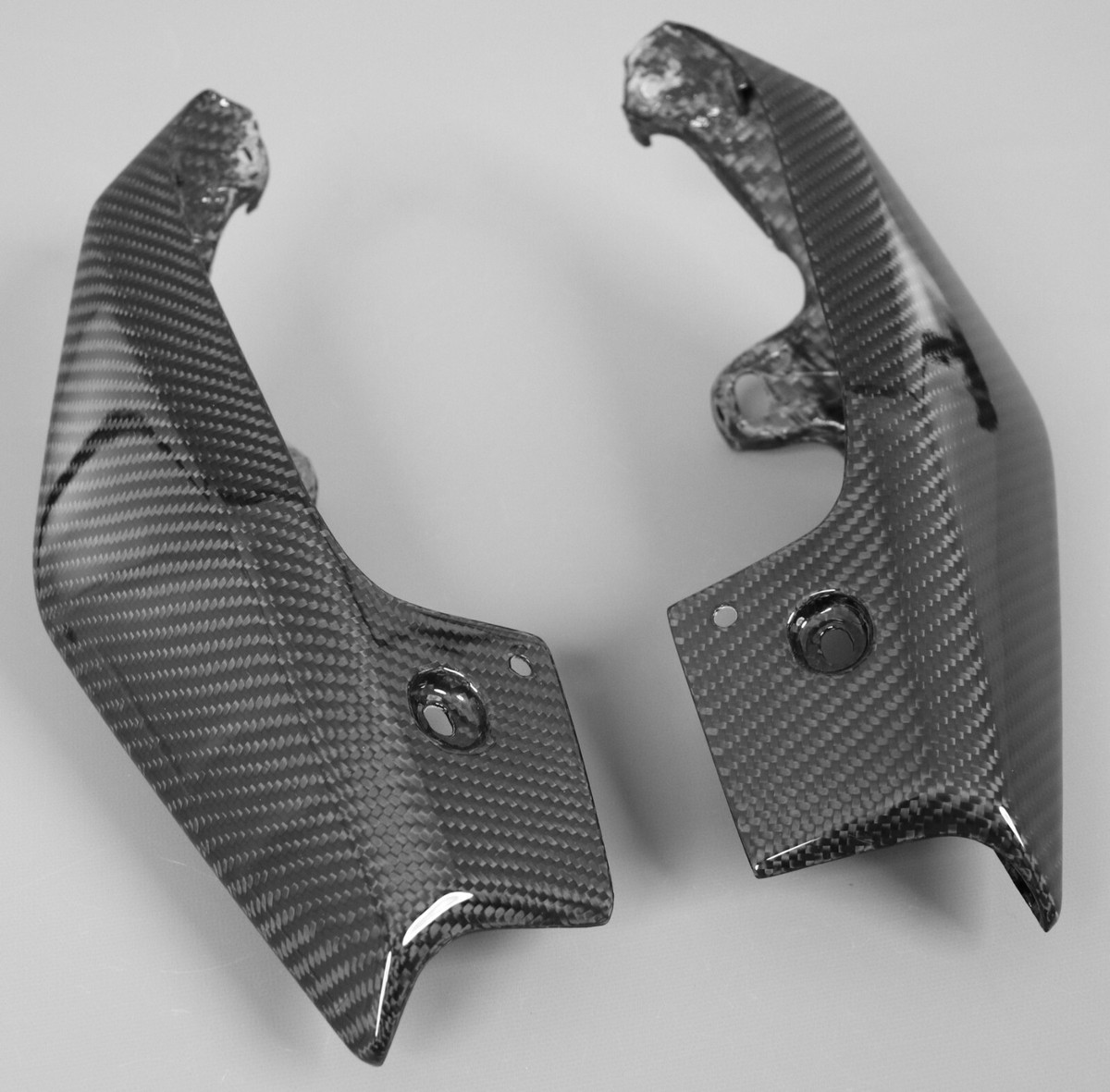 Under Seat Side Panels For 2014-2016 Yamaha FZ-09 / MT-09 – 100% Carbon Fiber, Gloss, Pre-Drilled, Carbon Fiber Racing
