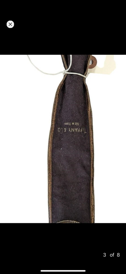 "Tenedor para servir Tiffany & Co Palmette de plata de ley trabajo abierto 11"" de largo 0,21 libras" Foto 4 de 4