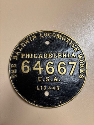 NORTHERN PACIFIC A-5 4-8-4 #2680 RAILROAD STEAM LOCOMOTIVE BUILDER PLATE