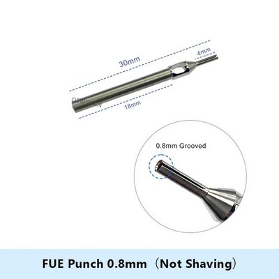 Hair Transplant FUE Punch Size 0.8 to 1.0 mm Cylindrical Ultra Sharp