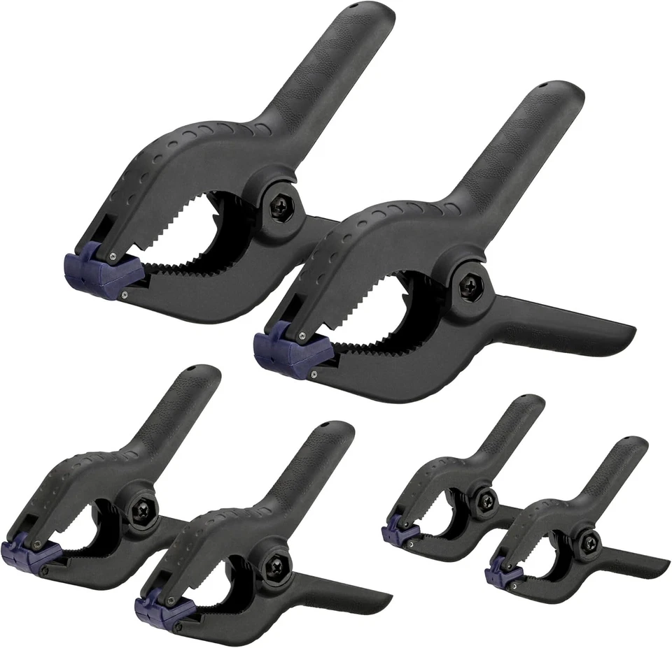 QUICK-GRIP Spring Clamps for Woodworking, Multiple Sizes 1", 2" and 3/4", 6 Pack - Image 3 of 4