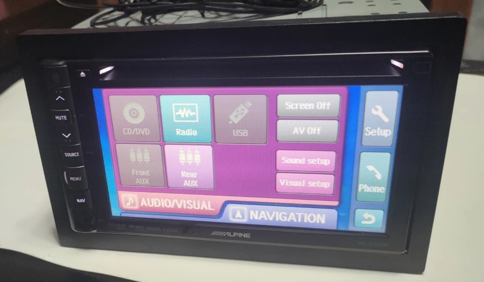 AUTORADIO ALPINE DOPPIO 2 DIN INE 900 R CD DVD USB BLUETOOTH NAVIGATORE - Immagine 2 di 4