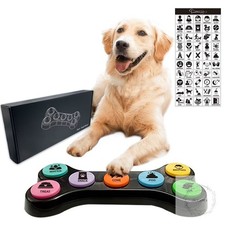 Dog Buttons for Communication, 7 in 1 Dog Talking Button Set Recordable Training