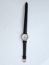 Timex Indiglo Quartz Watch Gold Tone Case Whi...